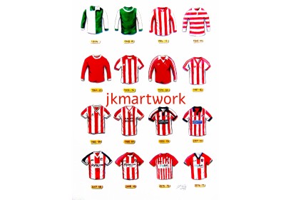 Exeter City FC Retro Shirts Wall Art Print